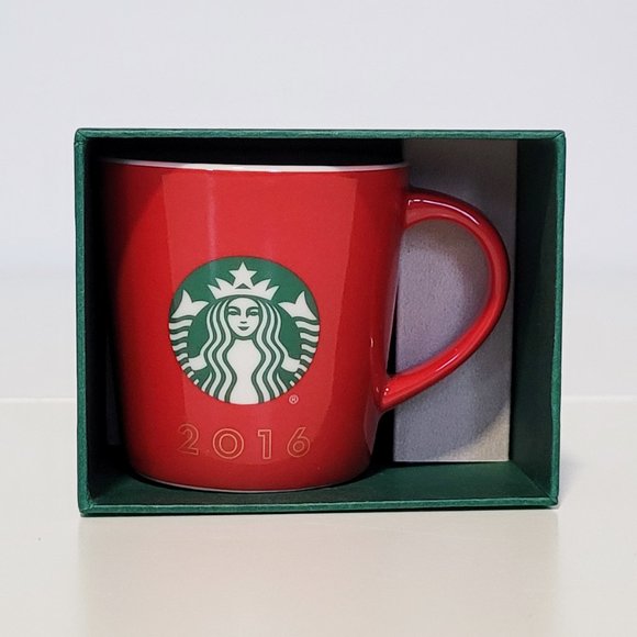 2/$30 - Starbucks 3oz Espresso Demi-Tasse Red with Mermaid Logo Cup - NIB - Picture 1 of 5